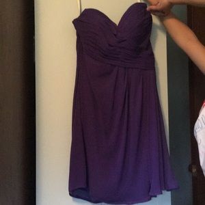 Purple dress strapless